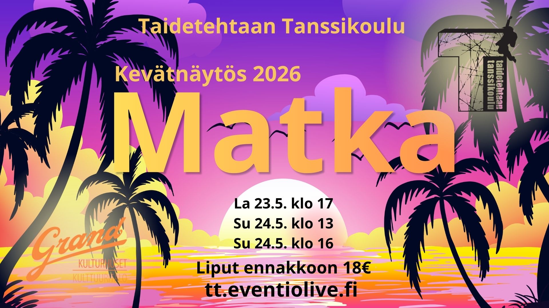 Taidetehtaan Tanssikoulu kevätnäytös inneskärm